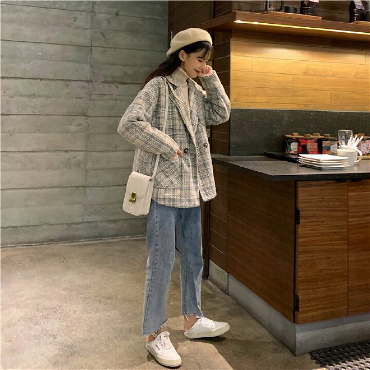 楽天市場 チェック ジャケット 冬 秋 アウター レディース 冬服 レディース 秋冬 アウター 冬 新着 ジャケット Urubei 楽天市場店