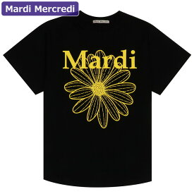 マルディメクルディ Mardi Mercredi Tシャツ TSHIRT FLOWERMARDI BLACK YELLOW 半袖 レディース 韓国 ファッション アパレル