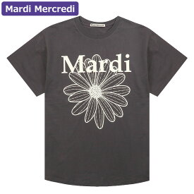 マルディメクルディ Mardi Mercredi Tシャツ TSHIRT FLOWERMARDI CHARCOAL IVORY 半袖 レディース 韓国 ファッション アパレル