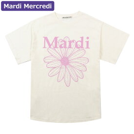 マルディメクルディ Mardi Mercredi Tシャツ TSHIRT FLOWERMARDI CREAM PINKLAVENDER 半袖 レディース 韓国 ファッション アパレル