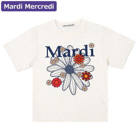 マルディメクルディ Mardi Mercredi Tシャツ SLIM TSHIRT FLOWERMARDI BLOSSOM CREAM VINTAGEBLUE 半袖 レディース 韓国 ファッション アパレル スリムサイズ