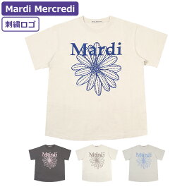 マルディメクルディ Mardi Mercredi Tシャツ TSHIRT FLOWERMARDI NEEDLEWORK 半袖 レディース 韓国 ファッション アパレル 刺繍ロゴ