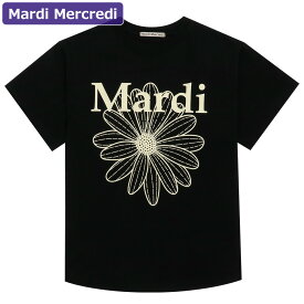 マルディメクルディ MARDI MERCREDI アパレル Tシャツ BLACK CREAM 半袖 TSHIRT FLOWERMARDI 韓国 ファッション