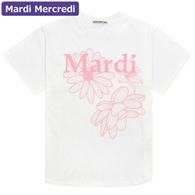 マルディメクルディ MARDI MERCREDI アパレル Tシャツ WHITE PINK 半袖 TSHIRT FLOWERMARDI 韓国 ファッション