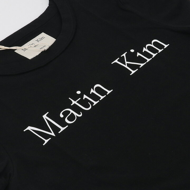 楽天市場】マーティンキム Matin Kim Tシャツ LOGO CROP TOP BLACK 