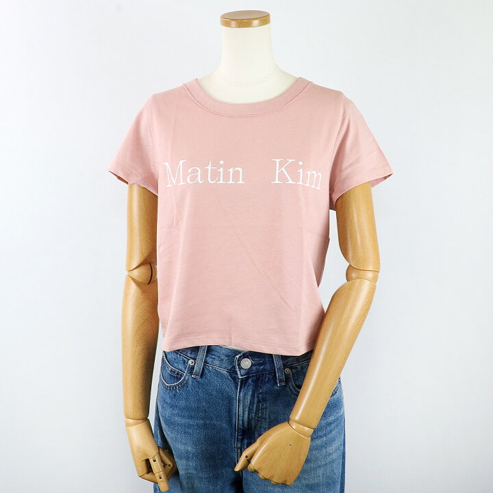 楽天市場】マーティンキム Matin Kim Tシャツ LOGO CROP TOP PINK 半袖  