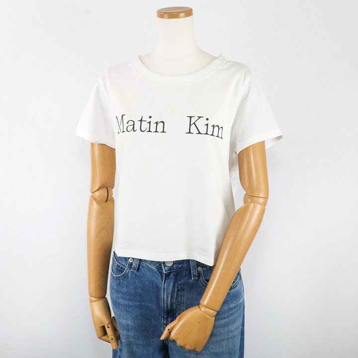 楽天市場】マーティンキム Matin Kim Tシャツ LOGO CROP TOP WHITE  
