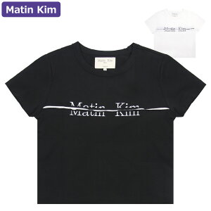 }[eBL Matin Kim TVc LOGO CUTTED CROP TOP  fB[X ؍ t@bV Ap Nbvh XTCY