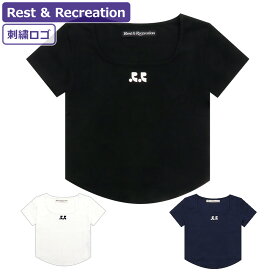 レストアンドレクリエーション Rest＆Recreation Tシャツ RR LOGO SQUARE NECK T-SHIRT 半袖 レディース 韓国 ファッション アパレル 刺繍