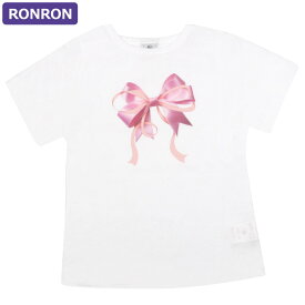 ロンロン RONRON Tシャツ DOUBLE RIBBON SLIM CROP T SHIRT RR1930WP WHITE PINK 半袖 レディース 韓国 ファッション アパレル