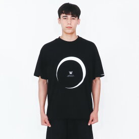 VYM ヴィム 半袖 Tシャツ OBSERVE AN ECLIPSE TSHIRT BLACK メンズ レディース 男女兼用 韓国 ファッション ブランド ロゴ 黒 ブラック