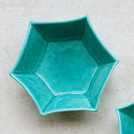 【まるふくオリジナル】有田焼　Star Bowl ターコイズブルー（1枚）