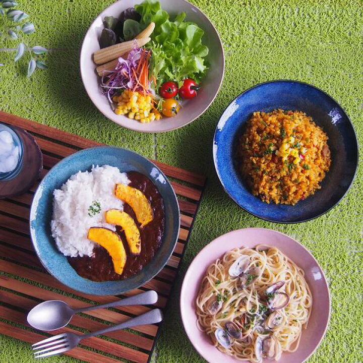 楽天市場 カレー皿 パスタ皿 食器 皿 ナチュラルカラー パスタ皿 cm グリーン ネイビー ベージュ ピンク 北欧 北欧風 北欧テイスト パスタ カレー 茶色 青 緑 紺 カラフル カフェ カフェ風 オシャレ おしゃれ かわいい カワイイ お皿 テーブルウェア器彩人うつわさいと
