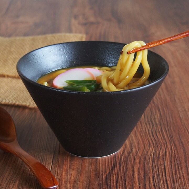 楽天市場】ブラック 黒 カレーうどん どんぶり 16.5cm スリム ラーメン  