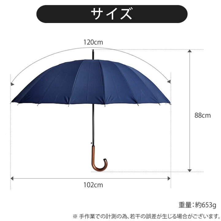 1cmの大きいサイズ 壊れにくい24本骨 テフロン加工で撥水 防汚 防油 傘 メンズ レディース 屈強な24本骨 大きい 雨傘 折れない 風に強い 日傘 長傘 Uvカット 当店の記念日