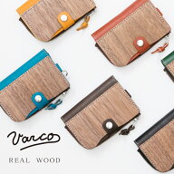 VARCO REALWOOD キーカードコインケース キーケース 小銭 小銭入れあり 革製 本革 レザー スマートキー …