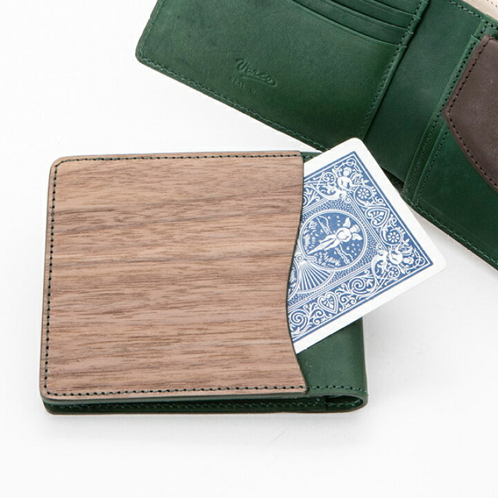 7210円 【おしゃれ】 VARCO REALWOOD tri fold wallet 財布 小さい 大容量 コインケース 本革 革 レザー 日本製