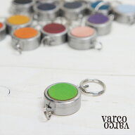 VARCO ヴァーコ リールキー ネックストラップ キーホルダー 革製 木製 リール式 ストラップ 革小物 オリ…
