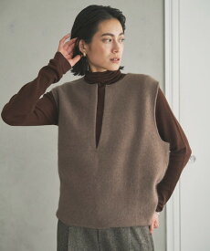 SALE セール 50%OFF【Audrey and John Wad】オードリーアンドジョンワッド RACCOON BLEND KEY NECK KNIT VEST | レディース ベスト プルオーバー プルオーバーベスト スキッパー スキッパーベスト キーネック キーネックベスト ウール ウールベスト ニット ニットベスト