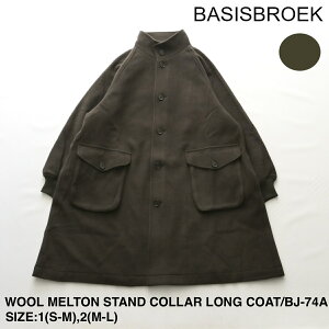 SERVICE PRICE 30yBASISBROEKzo[WXubN -ISLAND- WOOL MELTON STAND COLLAR LONG COAT | Y R[g YR[g E[ E[R[g E[g E[gR[g O OR[g 