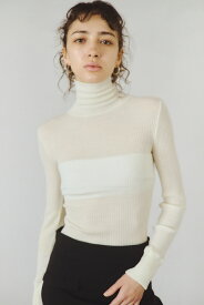 【Gicipi】ジチピ -PRUGNA- WOOL SILK RIB TURTLENECK KNITSEW | レディース ニットソー レディースニットソー リブ リブニットソー タートルネック タートルネックニットソー ウールシルク ウールシルクニットソー カットソー シンプル ブランド プルーニャ イタリア製