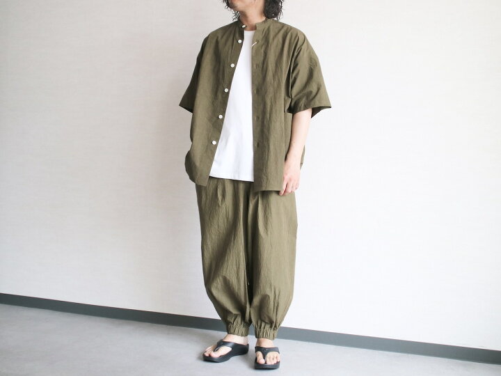 HAVERSACK ハバーサック】COTTON LINEN CANVAS WIDE EASY PANTS