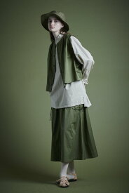SERVICE PRICE 60割【HAVERSACK WOMENS】ハバーサック ウィメンズ COTTON NYLON GABARDINE EASY FLARE SKIRT | レディース スカート レディーススカート カジュアル フレア フレアスカート イージー イージースカート ミリタリー ミリタリースカート ウエストゴム 日本製