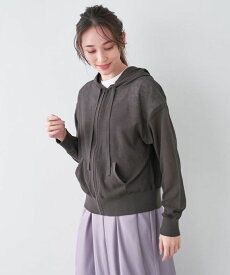 SALE セール 50%OFF【MICA&DEAL】マイカアンドディール SHEER KNIT PARKA |レディース パーカー レディースパーカー ニット ニットパーカー ジップ ジップパーカー シアー シアーパーカー ショート丈 ショート丈パーカー シンプル ブランド 日本製