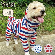 【20％OFF】 犬服 VERY フルカバー レインコート 4脚 中型犬用 防水 反射テープ リード穴付き おしゃれ …