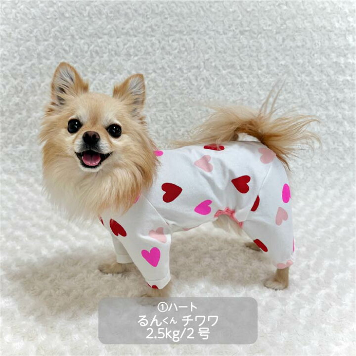 楽天市場】犬 服 犬服 小型犬 胴長 Web限定ハートプリントカバーオール 