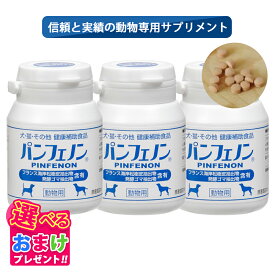 2200円OFF クーポン おまけ付き パンフェノン 犬 イヌ 成犬 猫 ネコ ペット 動物 サプリメント サプリ 120粒 3個 小粒 健康維持 健康 国内生産 日本製 安心 飲みやすい 食べやすい