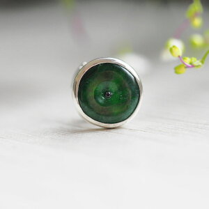 翡翠 SV ピンブローチ 女性 男性