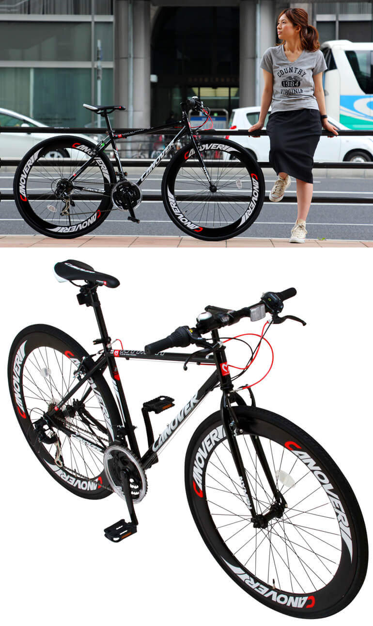楽天市場】【365日出荷対応店】クロスバイク 自転車 700×28C シマノ21 