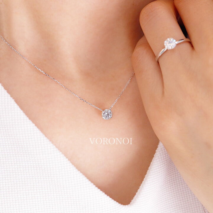 楽天市場】ダイヤモンド ネックレス 一粒 0.5ct K18YG Pt950 