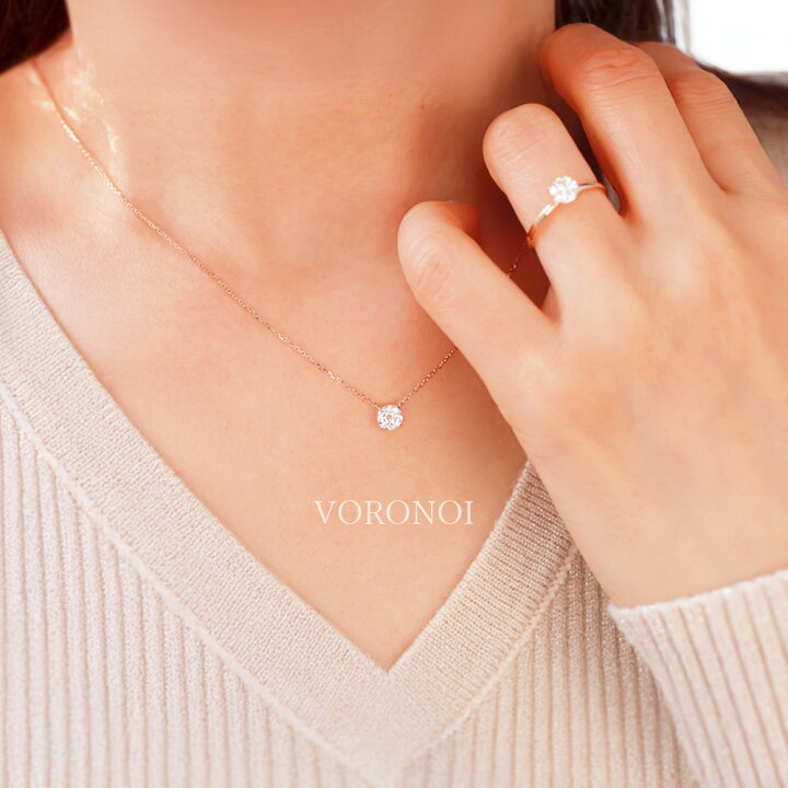 楽天市場】ダイヤモンド ネックレス 一粒 0.5ct K18YG Pt950 