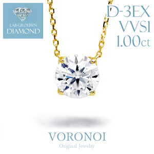 ダイヤモンド ネックレス 一粒 1ct K18YG Pt950 金属アレルギー対応 ラボグロウン ダイヤ ペンダント 婚約指輪 レディース メンズ シンプル 普段使い 重ね付け ブランド ジュエリー プレゼント
