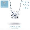 ダイヤモンド ネックレス 一粒 1ct K18YG Pt950 ラボグロウン ダイヤ ペンダント 婚約指輪 レディース メンズ シンプル ブランド ジュエリー プレゼント ギフト 記念日 誕生日 結婚記念日 プラチナ ゴールド VORONOI ボロノイ