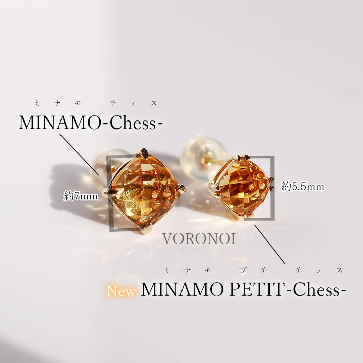 楽天市場】【5営業日以内出荷】 MINAMO 正規品 K10 天然石 ピアス 両耳 
