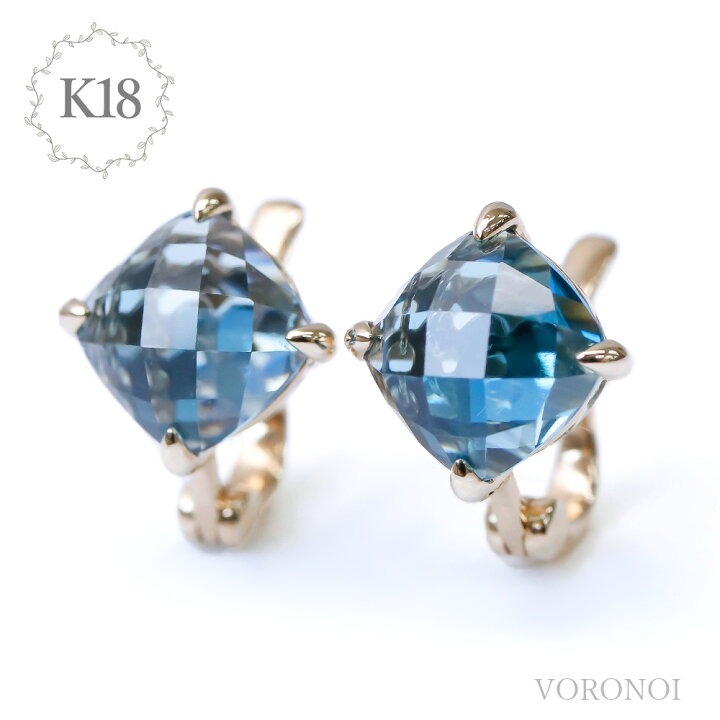 楽天市場】MINAMO 正規品 K18 天然石 約7mm イヤリング 痛くない/簡 