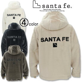 サンタフェ フェイクファージップアップパーカー 52133 santafe イグルス 48 50 52サイズ マイクロファーフーデッドブルゾン L LL 3L