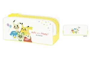 【全品 送料無料!】 ポケットモンスター ツインファスナーマルチケースみんな仲良し ピカチュウ ポケモン ゲーム アニメ 映画 ポーチ ケース ペン入れ 筆箱 収納 文房