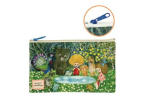 【全品 送料無料!】 マリーニモンティーニ ペンポーチ不思議な池 動物 アニマル ポーチ ケース ペン入れ 筆箱 収納 文房具 学校 勉強 雑貨 グッズ かわいい