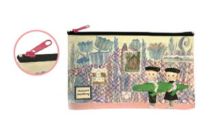 【全品 送料無料!】 マリーニモンティーニ ペンポーチBorder 動物 アニマル ポーチ ケース ペン入れ 筆箱 収納 文房具 学校 勉強 雑貨 グッズ かわいい