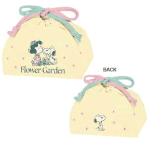 【全品 送料無料!】 スヌーピー SNOOPY ランチバッグフラワーガーデン ピーナッツ ウッドストック すぬーぴー アニメ キャラクター 巾着 袋 弁当入れ 鞄 収納 遠足 ア