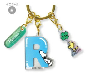 【全品　送料無料！】　スヌーピー　SNOOPY　イニシャル3連アクリルキーホルダーR　ピーナッツ　ウッドストック　すぬーぴー　アニメ　キャラクター　キーホルダー　キーリング　チャーム　鍵　雑貨　グッズ　かわいい
