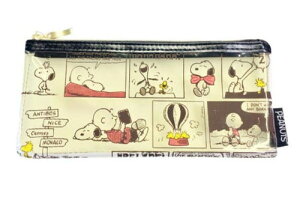【全品 送料無料!】 スヌーピー SNOOPY クリアポーチ コミック ピーナッツ ウッドストック すぬーぴー アニメ キャラクター 70周年 文房具 筆箱 ペンケース 小物入れ 学校 ポーチ 化粧ポーチ
