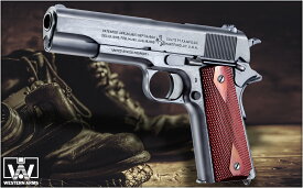 WA コルトM1911 ブラックアーミー ウッドグリップ付