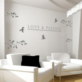 愛の鳥 ウォールステッカー インテリアシール 壁シール 壁紙シール グラフィックステッカー 転写式 北欧 ウォールステッカー 02P05Nov16