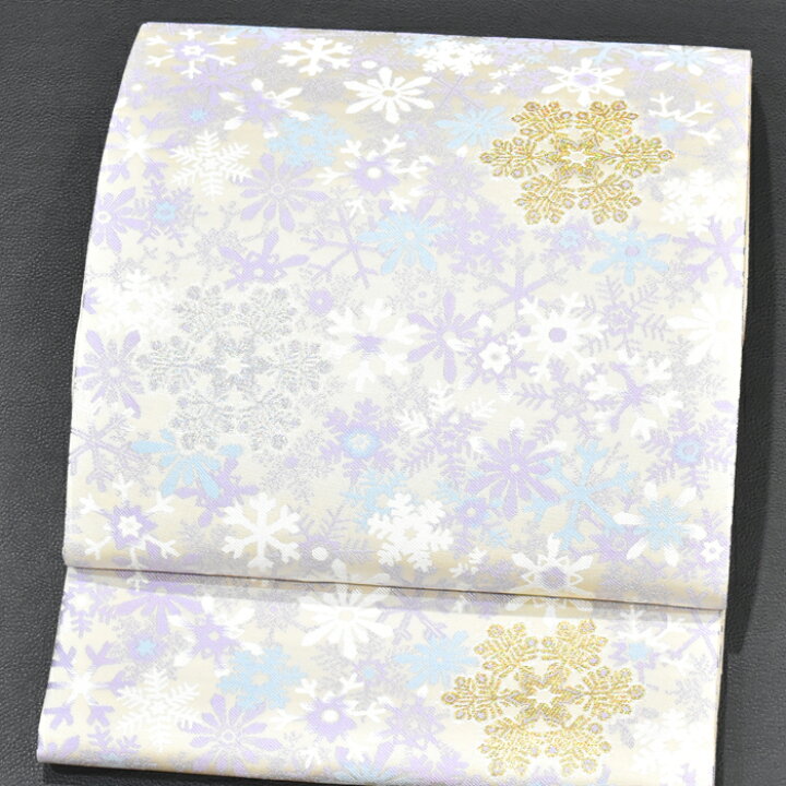 楽天市場】袋帯 西陣帯＜冬季用＆クリスマス用＞雪の結晶柄 西陣織 大  