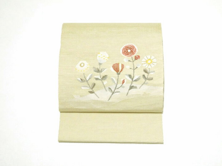 楽天市場】西陣織 都謹製 西陣帯 正絹 薄クリーム色 手織 手おり櫛織  